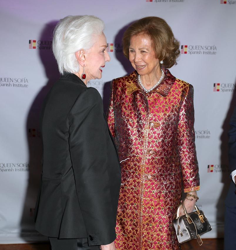 La reina Sofía con Carolina Herrera en Nueva York