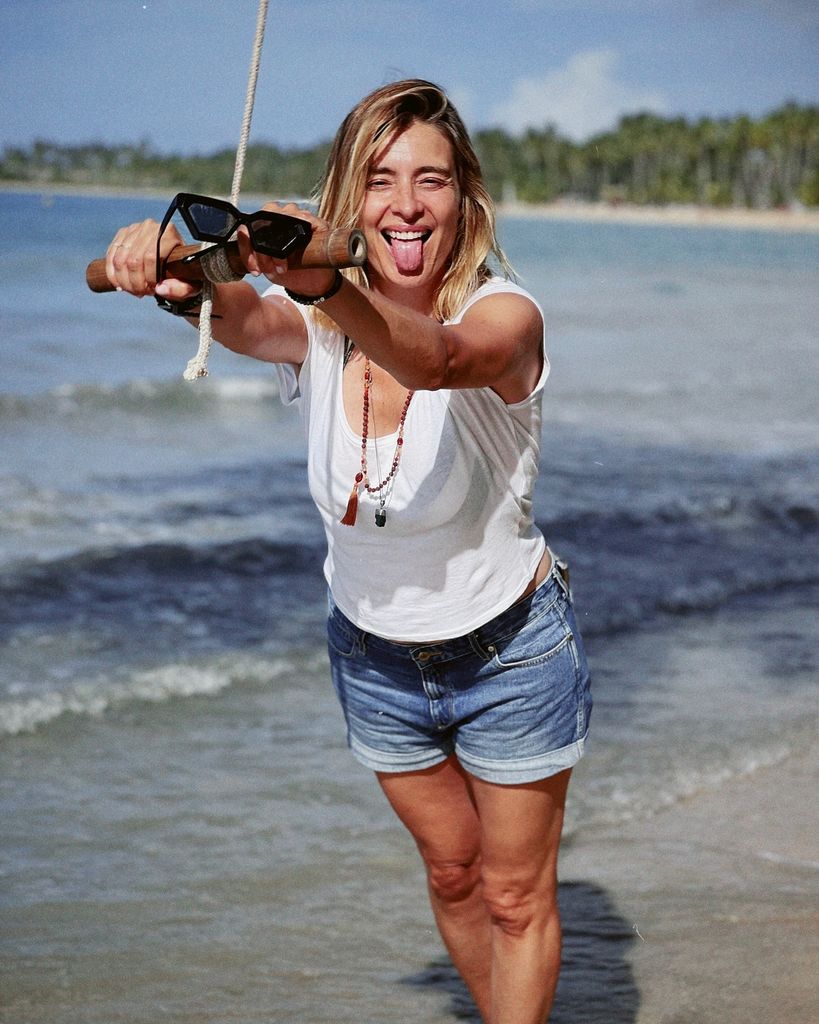 Sandra Barneda grabando la octava temporada de La Isla de las Tentaciones