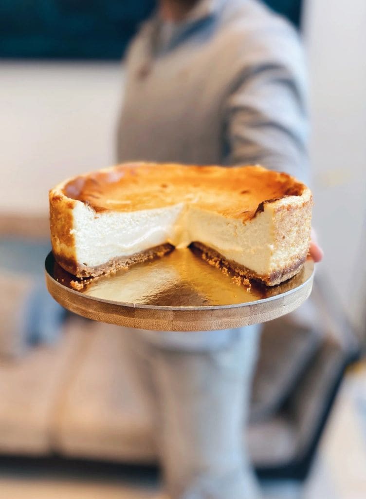 Tarta de queso y chocolate blanco