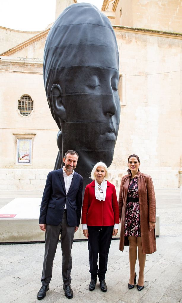 Hortensia Herrero, en la inauguración de una exposición de Jaume Plensa, acontecida en 2019 en Elche y promovida por su fundación