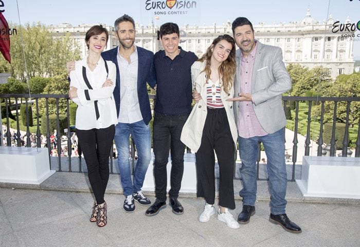 Amaia y Alfred en la rueda de prensa de despedida