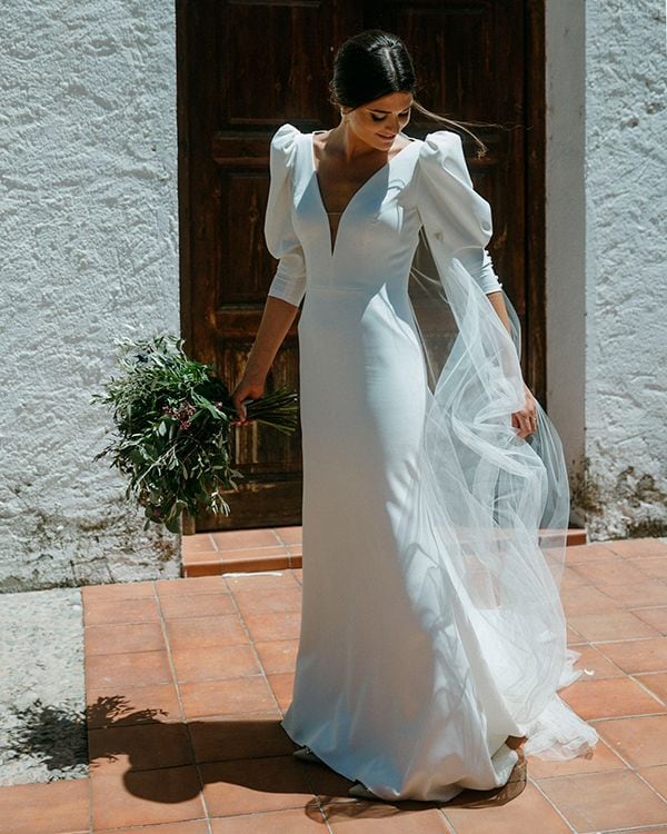 Vestido de novia sencillo de Pronovias