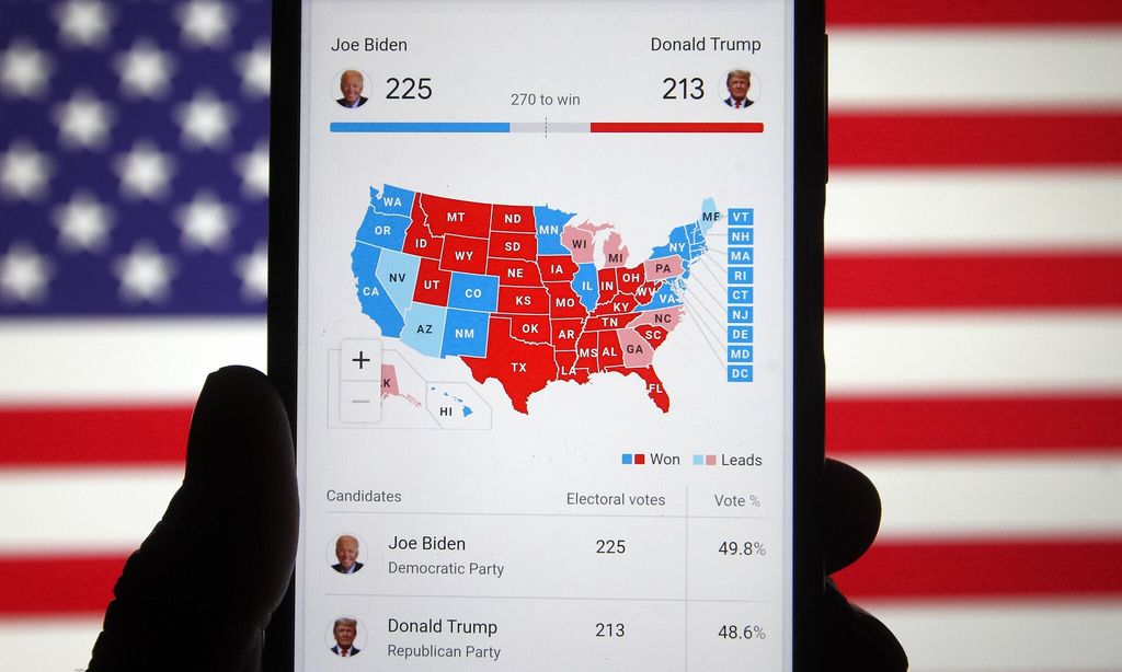 In this photo illustration the U.S. Presidential election