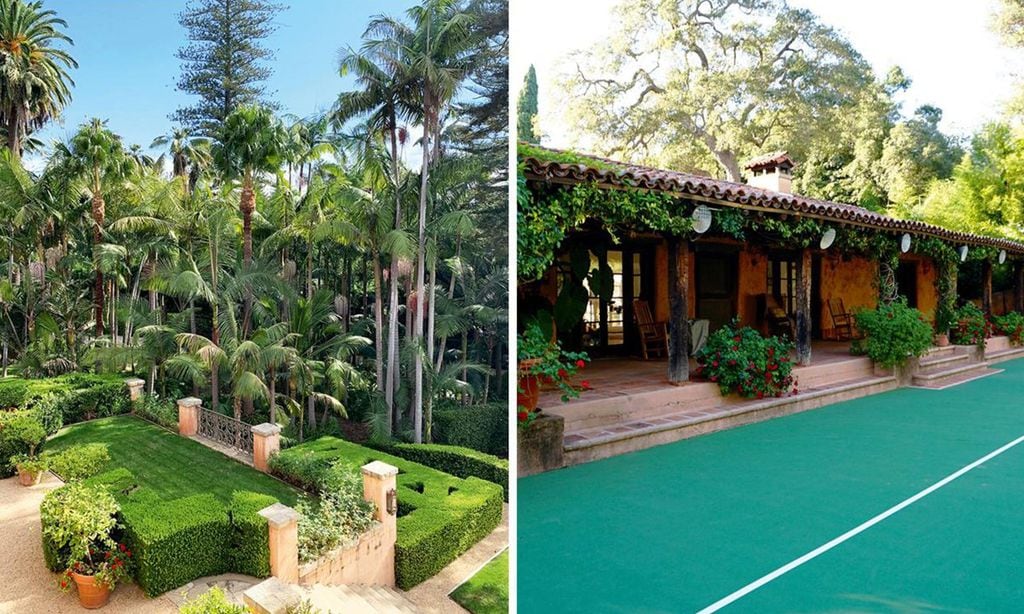 
La casa, que cuenta con impresionantes jardines con miradores, y cancha de tenis.
