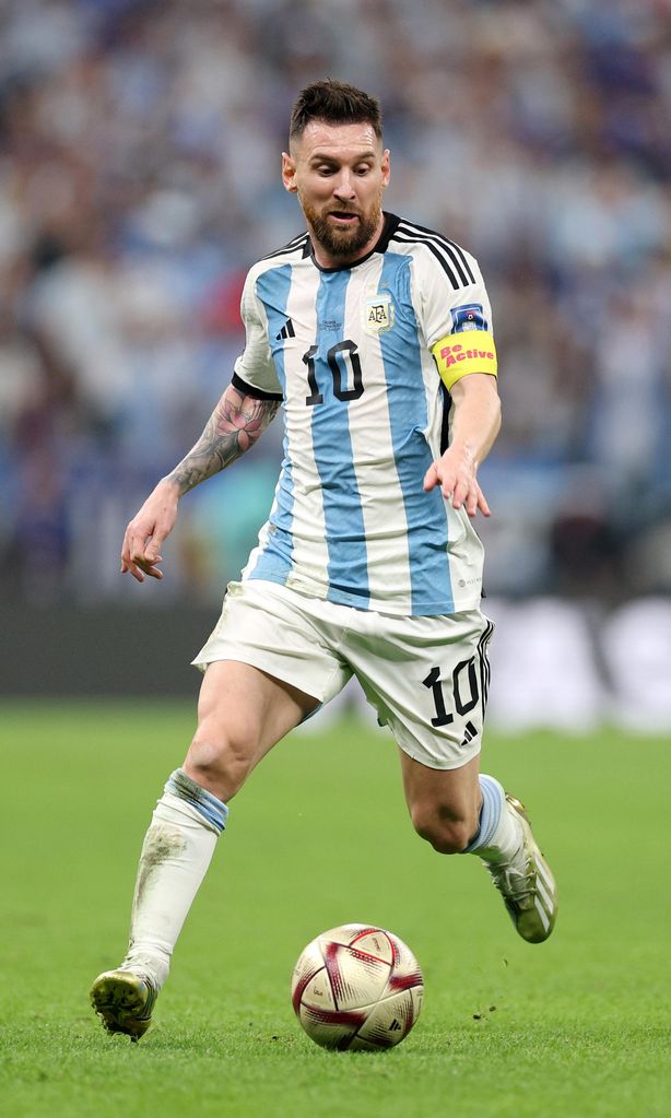 Lionel Messi en el partido de Argentina vs Croacia