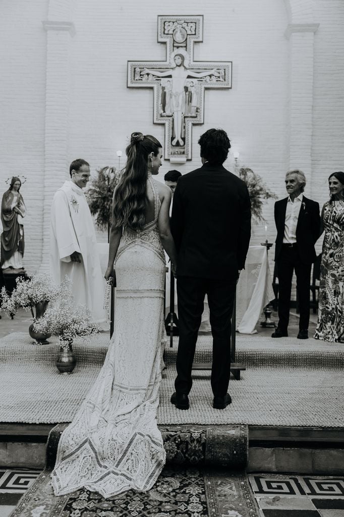 La boda en Uruguay de Margarita y Bautista altar