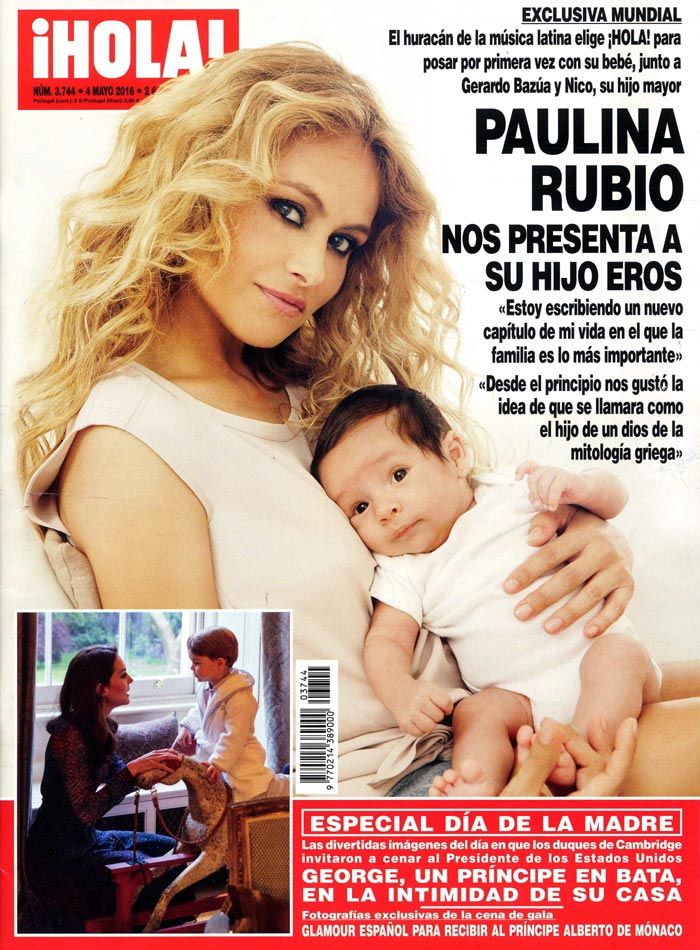 En esta fantástica exclusiva mundial, Paulina posa junto a Gerardo Bazúa y su hijo mayor Nico
