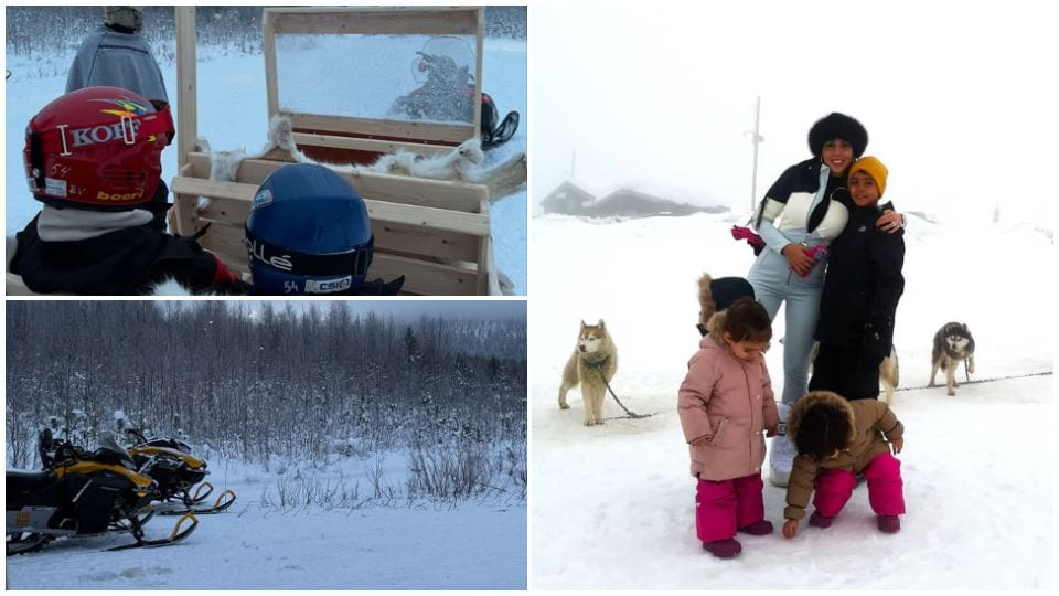 La familia disfrutó al máximo de sus días en la nieve