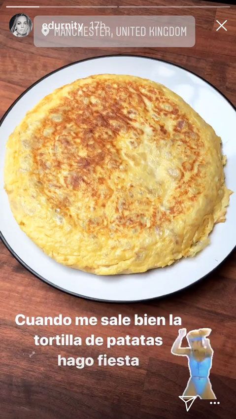 Storie de Instagram de la tortilla de patata de Edurne