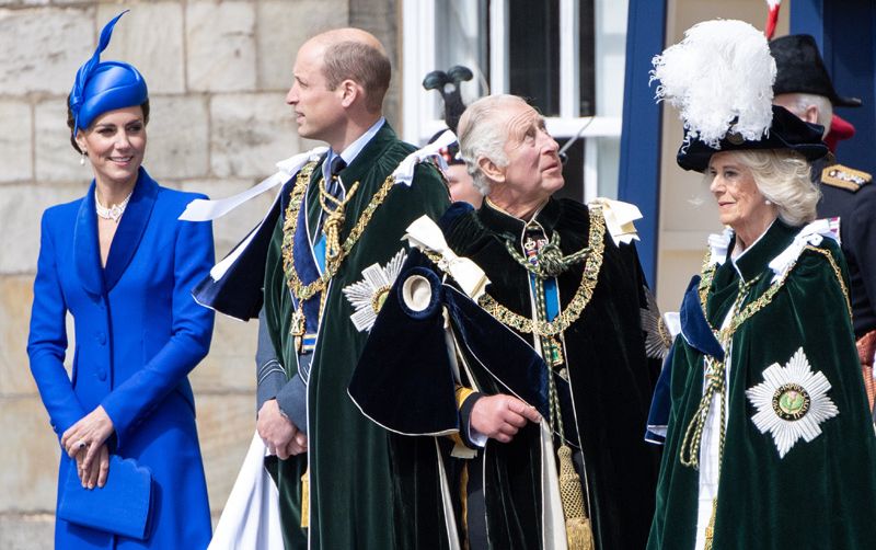 Kate Middleton, el príncipe Guillermo y el rey Carlos