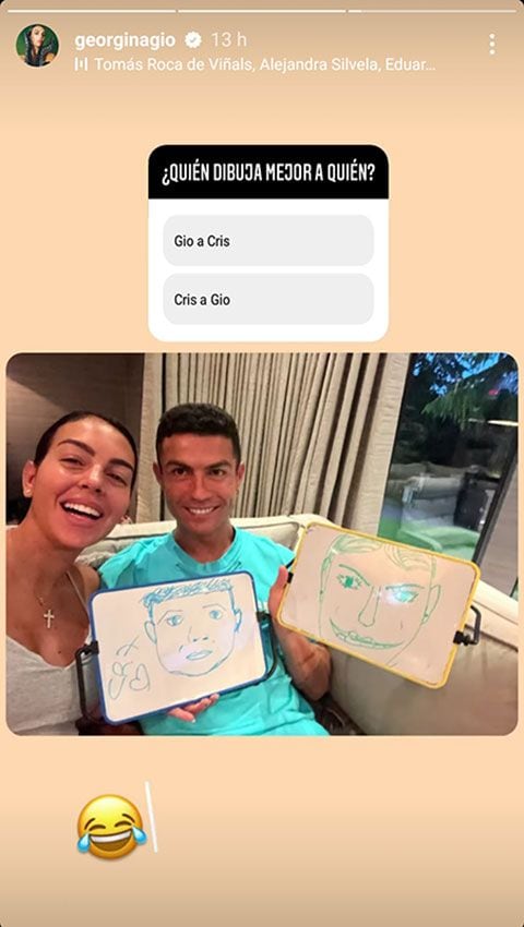 Dibujos de Cristiano y Georgina