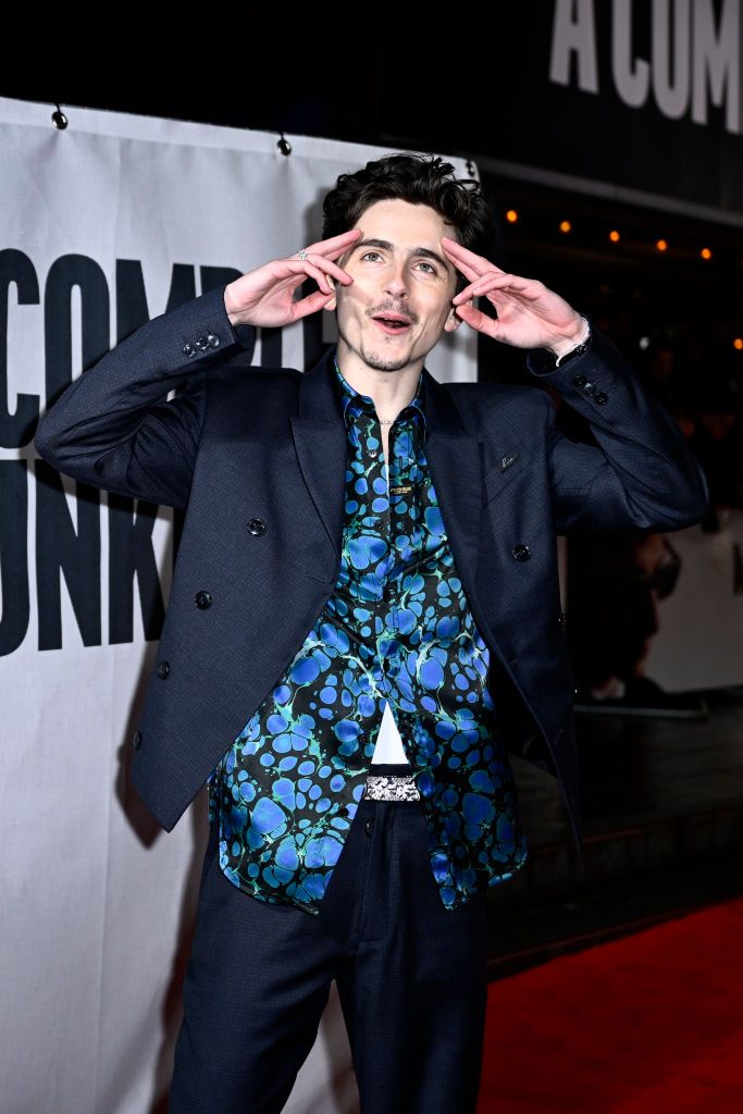 Timotheé Chalamet en la premier de "A Complete Unknown" 