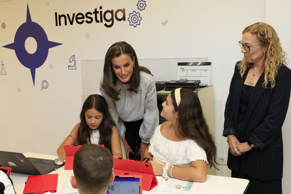 La reina Letizia durante la apertura del nuevo curso escolar en Azuqueca de Henares (Guadalajara) 11 de septiembre de 2024