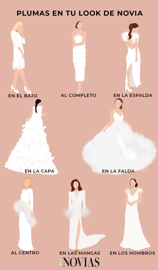 vestidos plumas