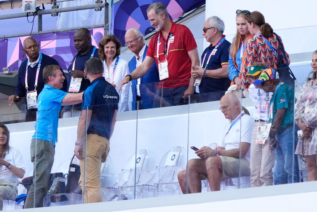 Felipe VI durante los JJOO junto a otras familias reales europeas