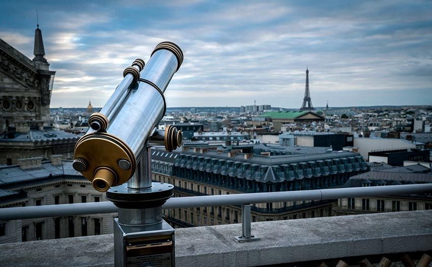 Panorámica desde el rooftop de Galerías Lafayette de París