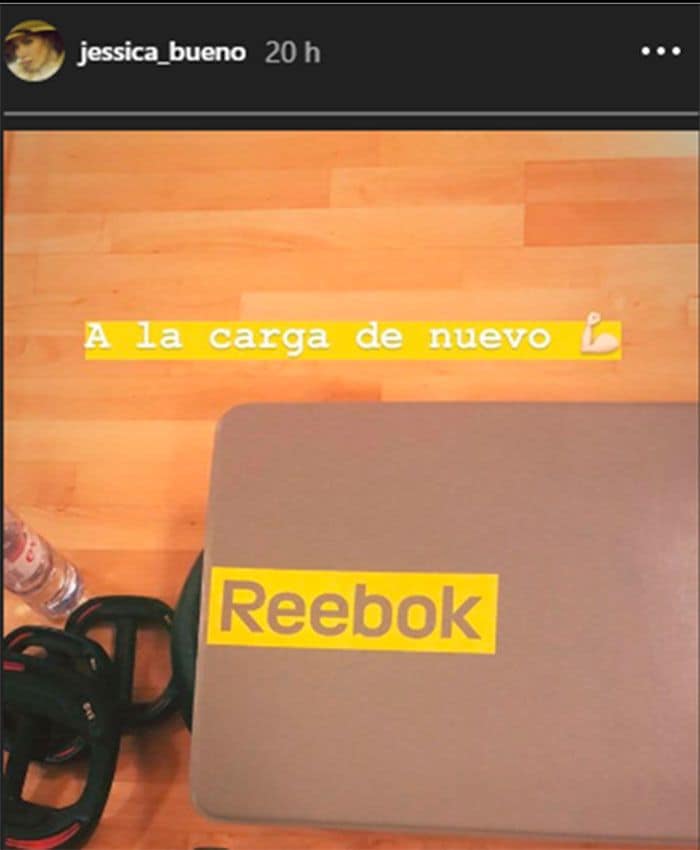 Jessica Bueno haciendo deporte en una imagen de Instagram