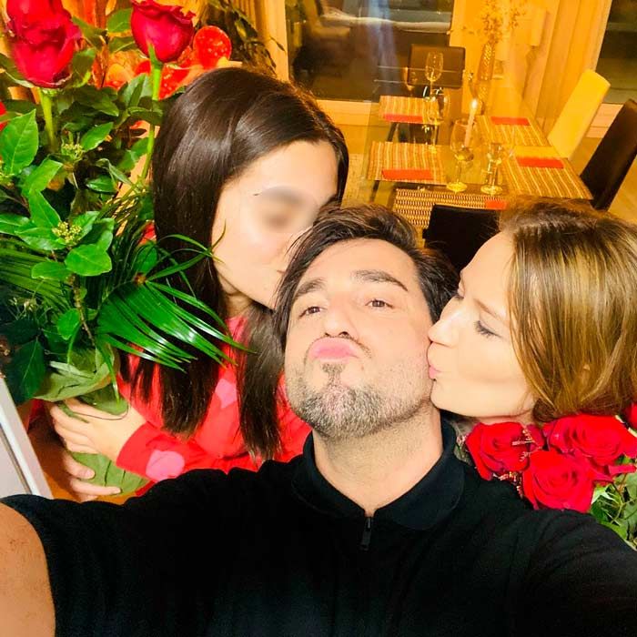 David Bustamante con los dos amores de su vida