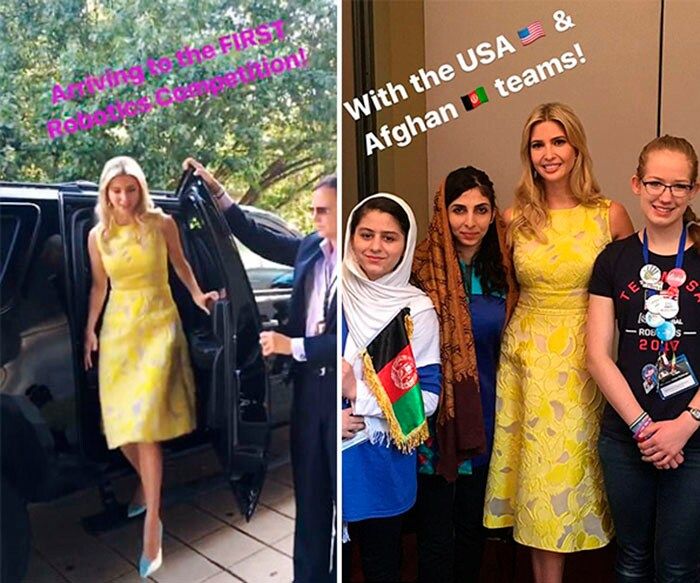 ivanka trump vestido amarillo a