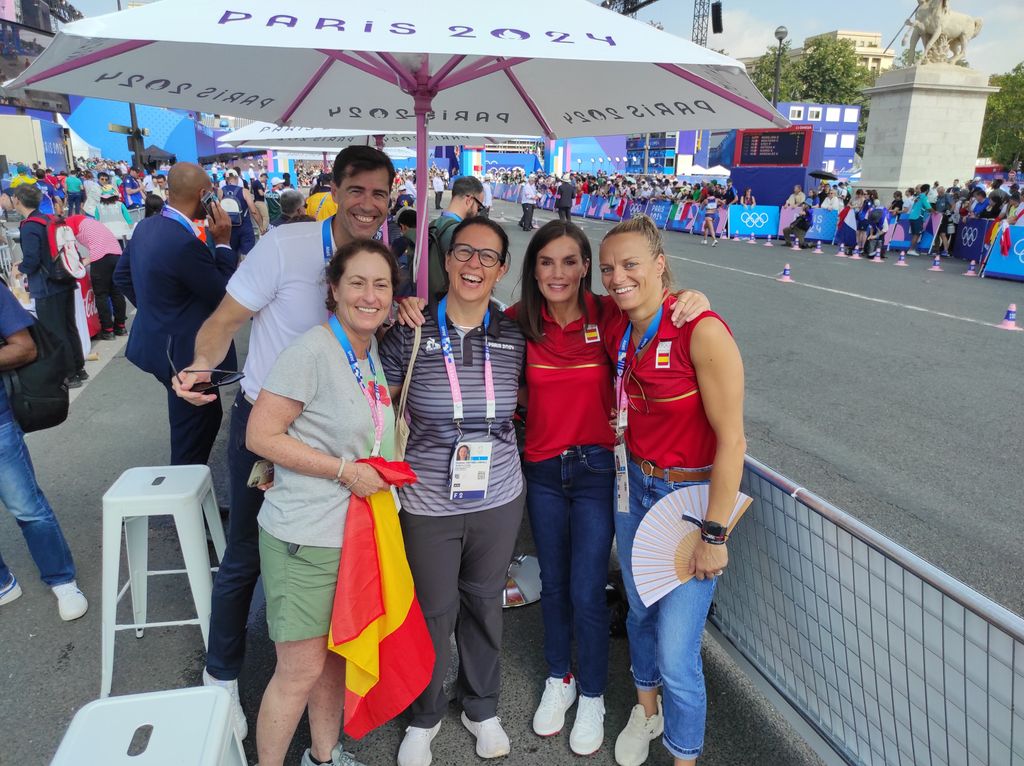 La Reina ha asistido a la competición de atletismo de 20 km marcha femenino en los Juegos Olímpicos 