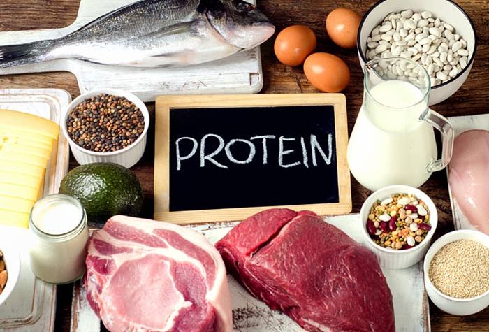 comida con proteínas