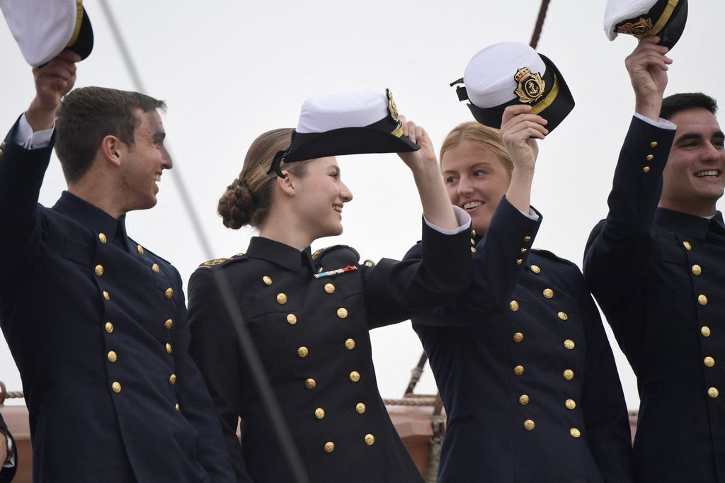 La princesa Leonor a bordo de Elcano