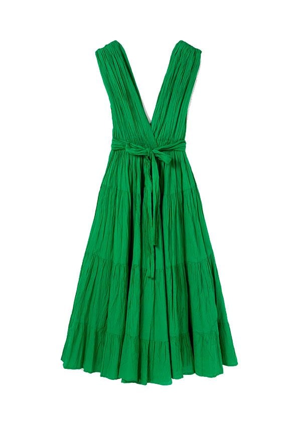 vestido verde eci color tendencia primavera