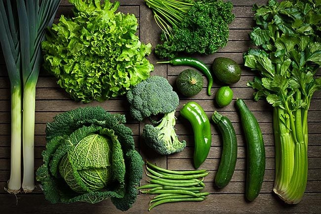 Verduras de hoja verde