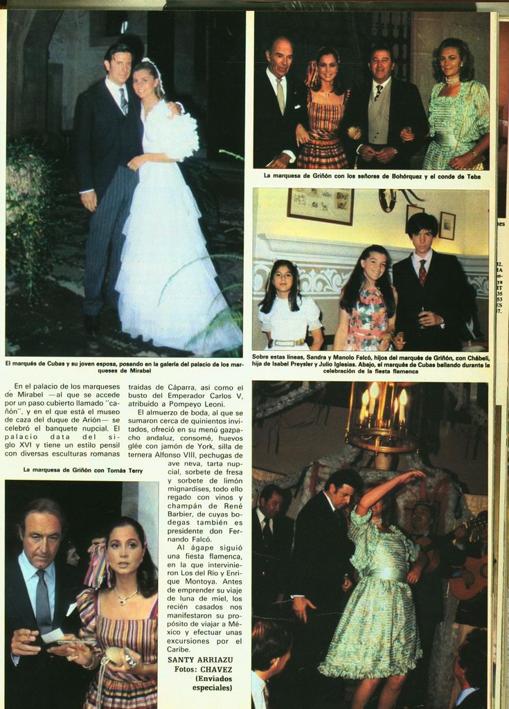 Boda de Fernando Falcó y Fernández de Córdova con Marta Chávarri en ¡HOLA! 1973