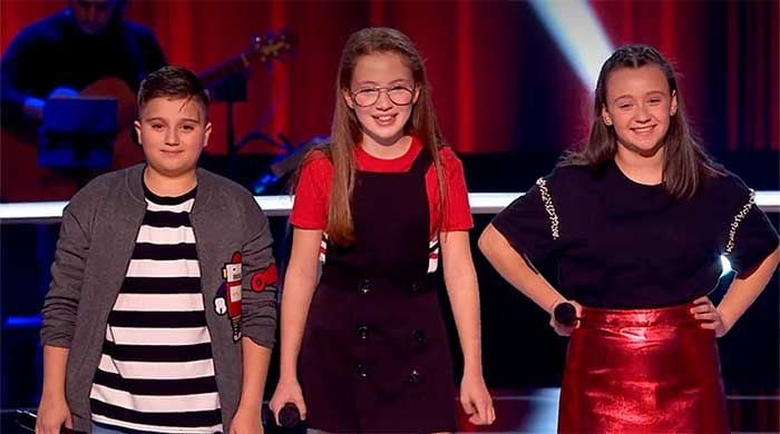 Lidia, Natalia y Chavito, primera batalla de 'La Voz Kids'