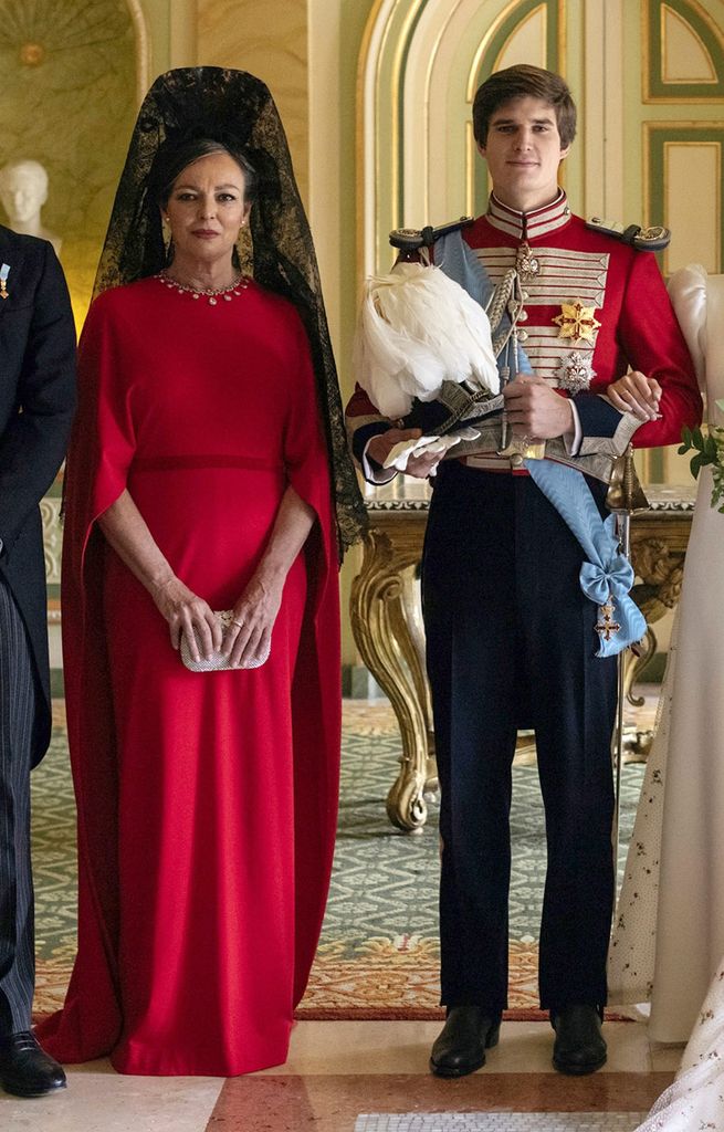 Matilde Solís en la boda de su hijo pequeño, Carlos Fitz-James Stuart