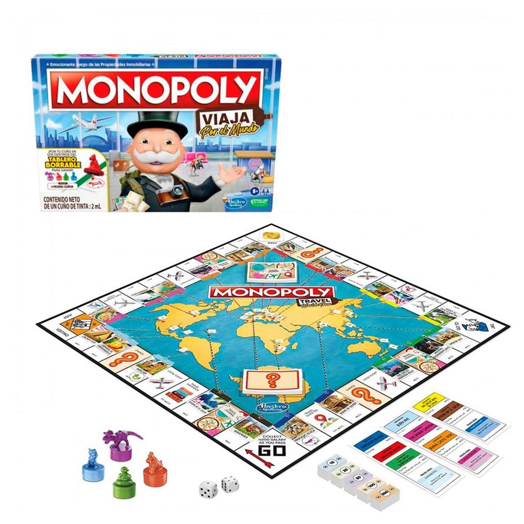 monopoly viaja por el mundo hasbro 