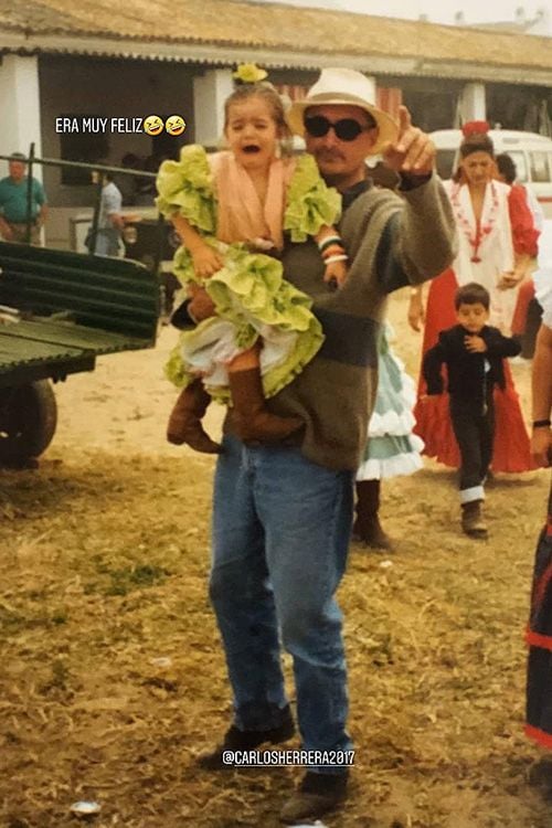 Rocío Crusset con su padre Carlos Herrera