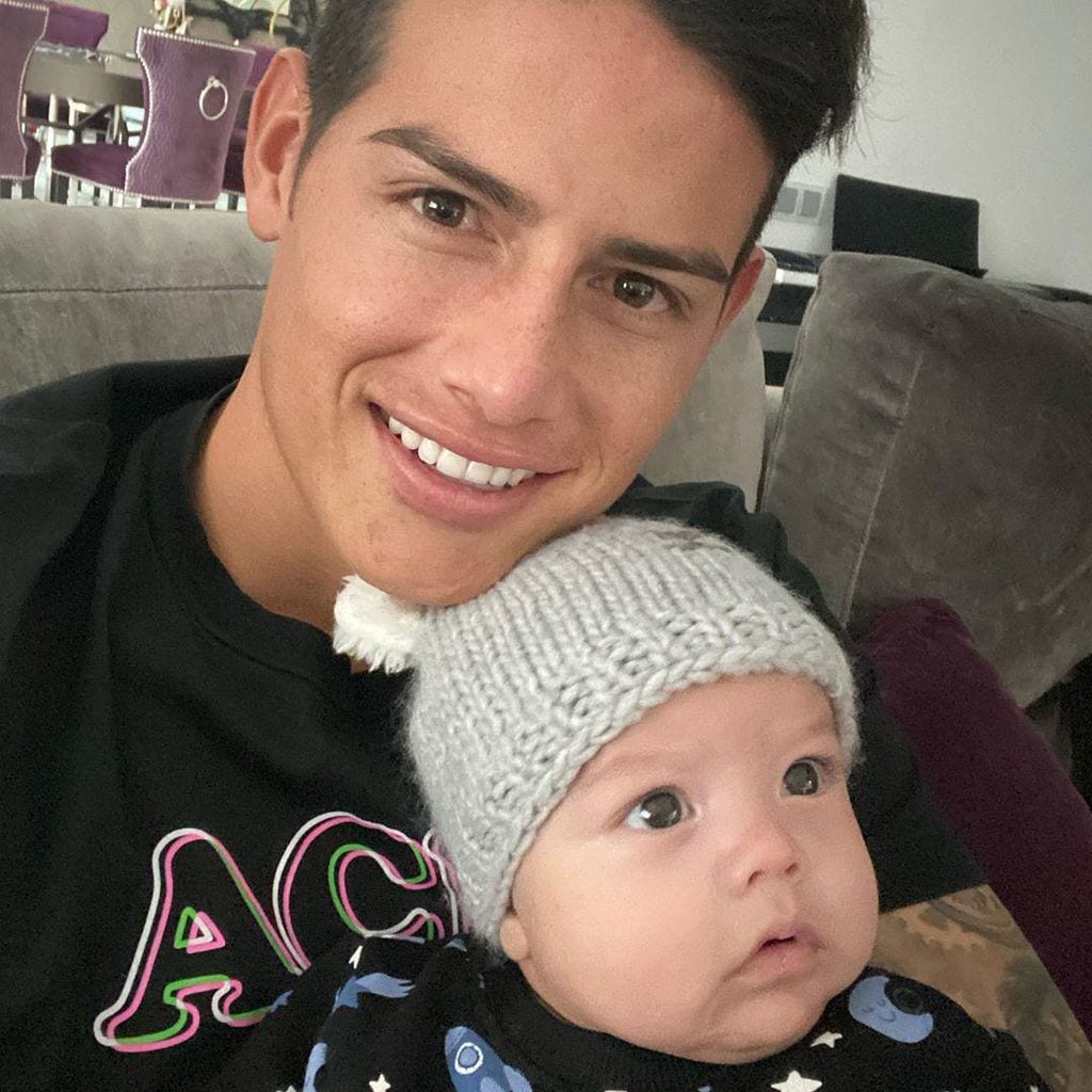 James Rodríguez y su hijo Samuel