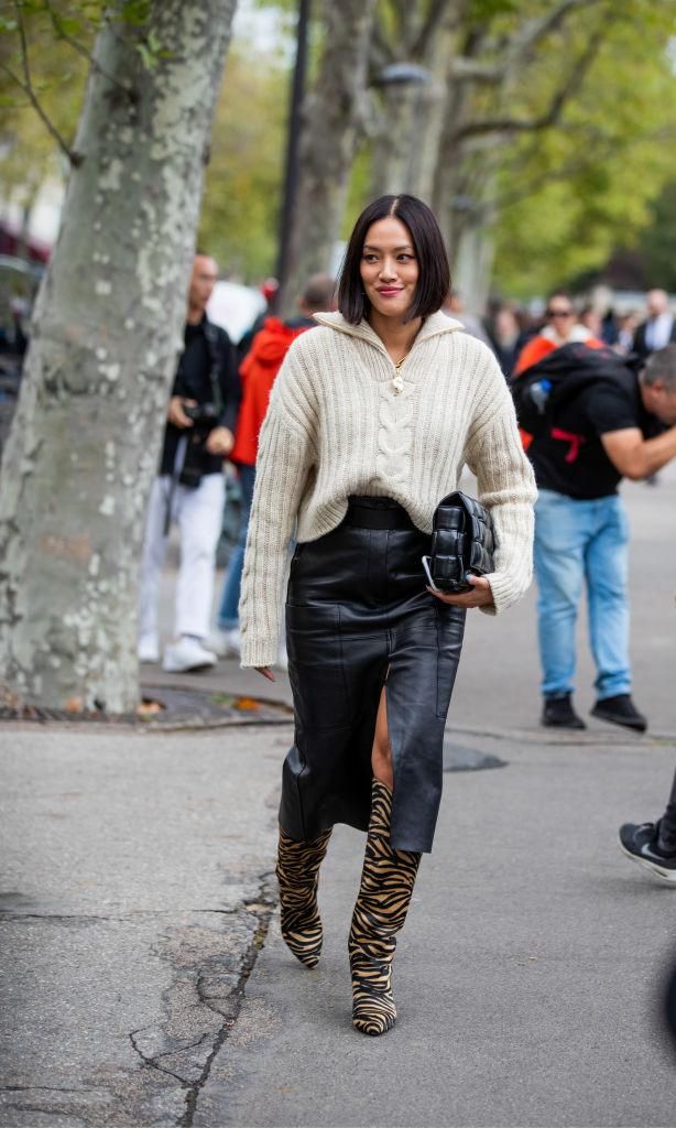 botas de cebra en la fashion week