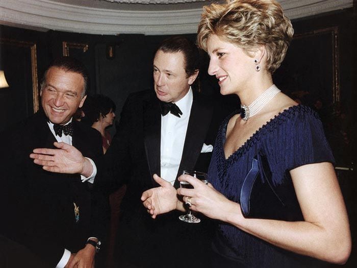 Roberto Devorik con la princesa Diana de Gales
