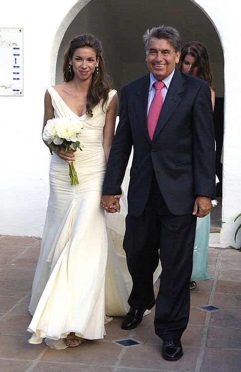 Alba Santana con su padre, Manolo Santana