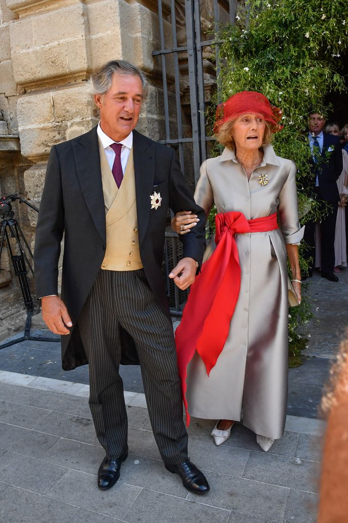 Jose Manuel Entrecanales and Blanca Domecq during wedding of Claudia Osborne and Jose Entrecanales in Jerez on Saturday, 02 October 2021