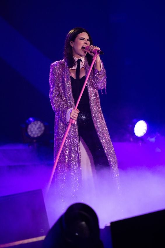 Laura Pausini en su concierto en Madrid