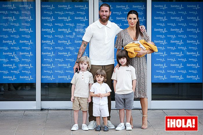 Pilar Rubio con Sergio Ramos y sus hijos