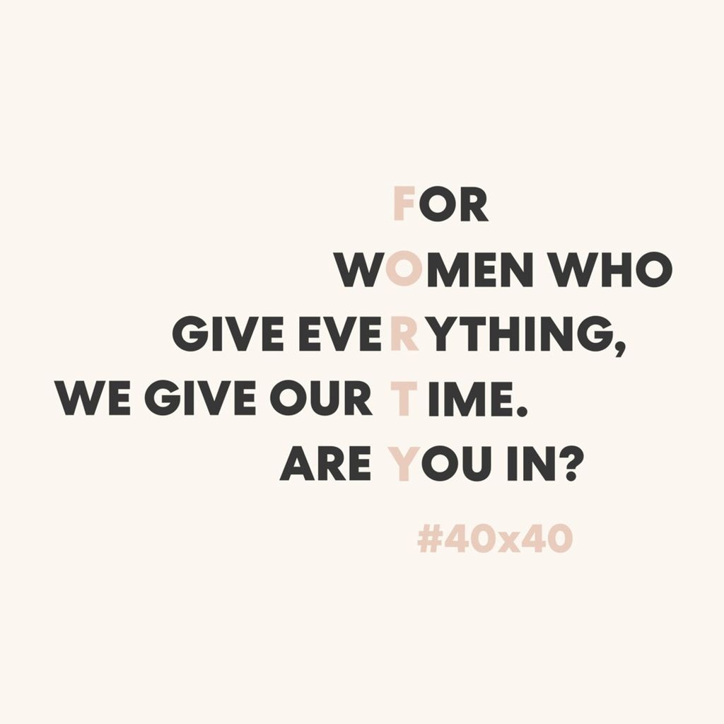 Meghan launched the 40x40 initiative on her 40th birthday (Aug. 4)