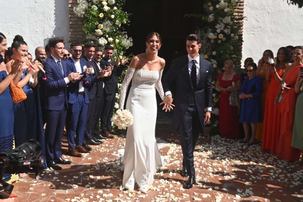 Kepa Arrizabalaga y Andrea Martinez en su boda en Marbella el 25 de junio de 2023