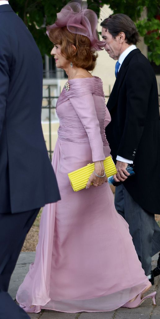 Ana Botella en la boda de su hijo Alonso Aznar