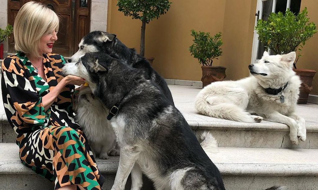 Edith González y sus perros