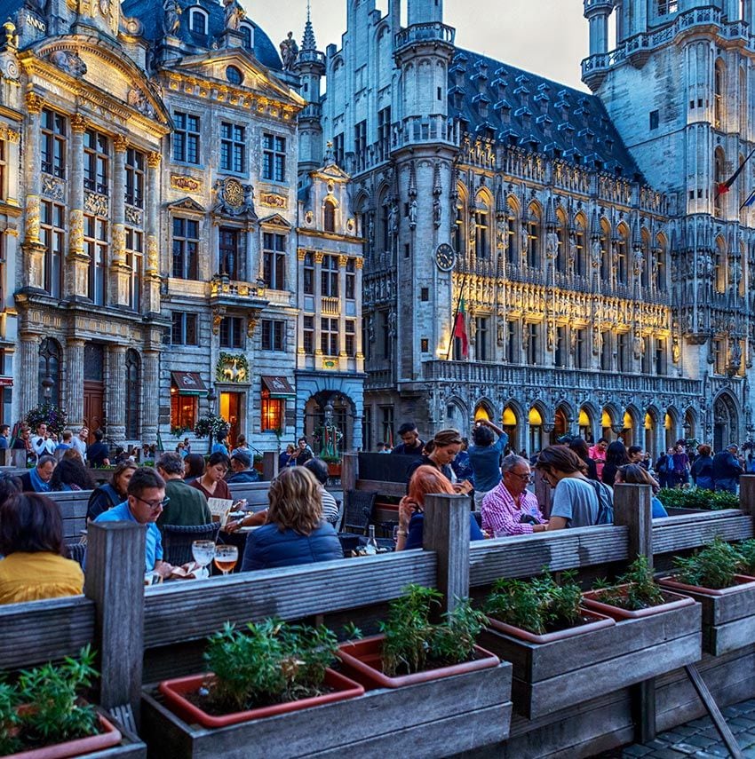 grand place bruselas terrazas