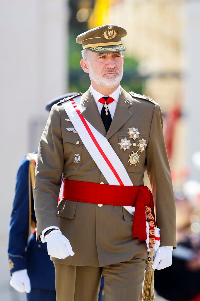 El rey Felipe VI en la entrega de despachos de la princesa Leonor en la Academia Militar de Zaragoza