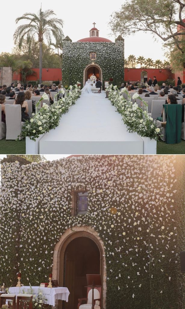 La boda tuvo lugar en la Hacienda La Santa Cruz, Guadalajara, Jalisco, México