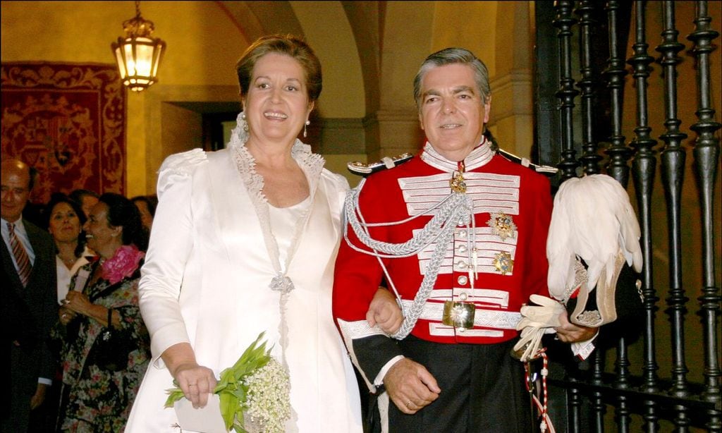 Isabel Cobo, el día de su boda con el marqués de Benamejí.