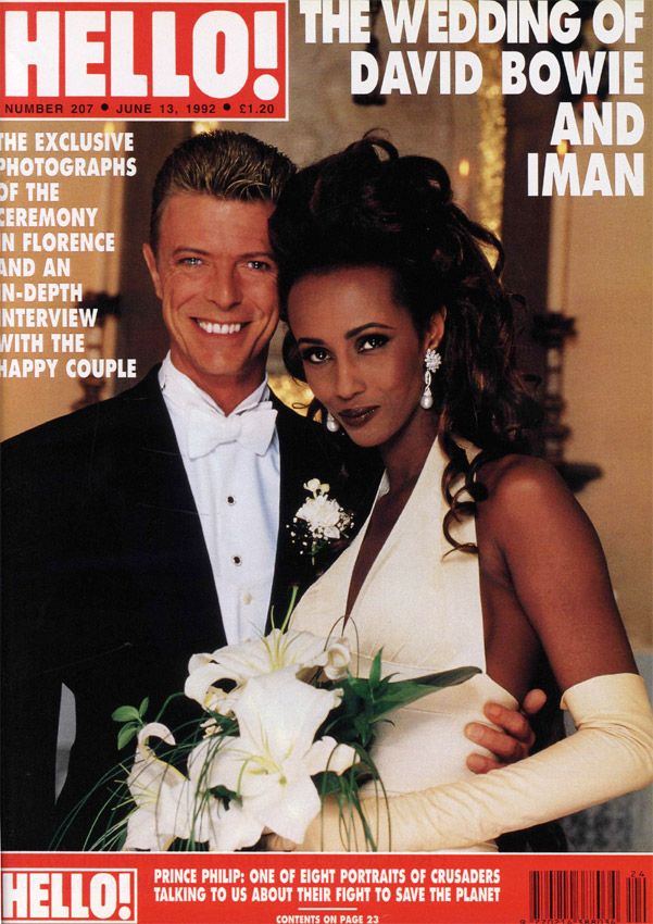 Su boda también fue ofrecida en exclusiva por HELLO! en junio de 1992. A pesar de que algunas informaciones apuntaban a que el enlace se iba a celebrar en la isla de Mustique, en pleno mar Caribe, David Bowie e Iman sorprendieron a todos dándose el 'sí, quiero' en Florencia.
