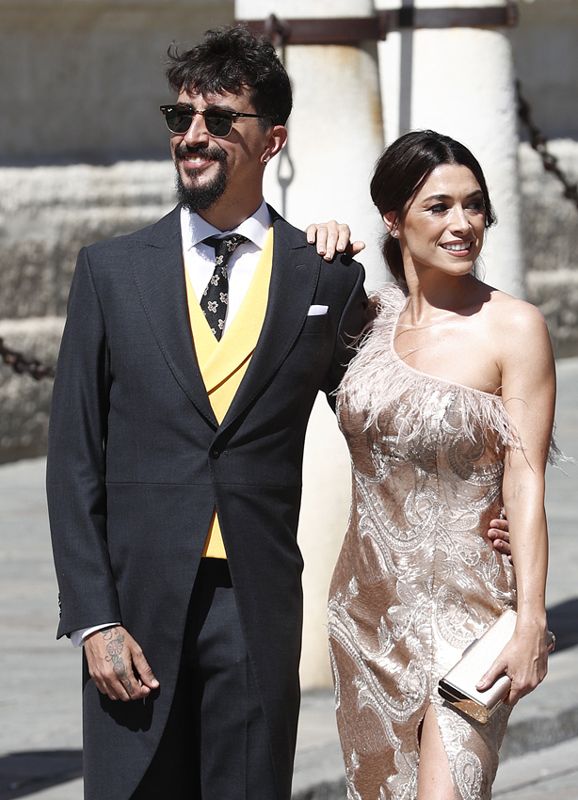 Jorge Marrón y Arancha Morales en la boda de Sergio Ramos